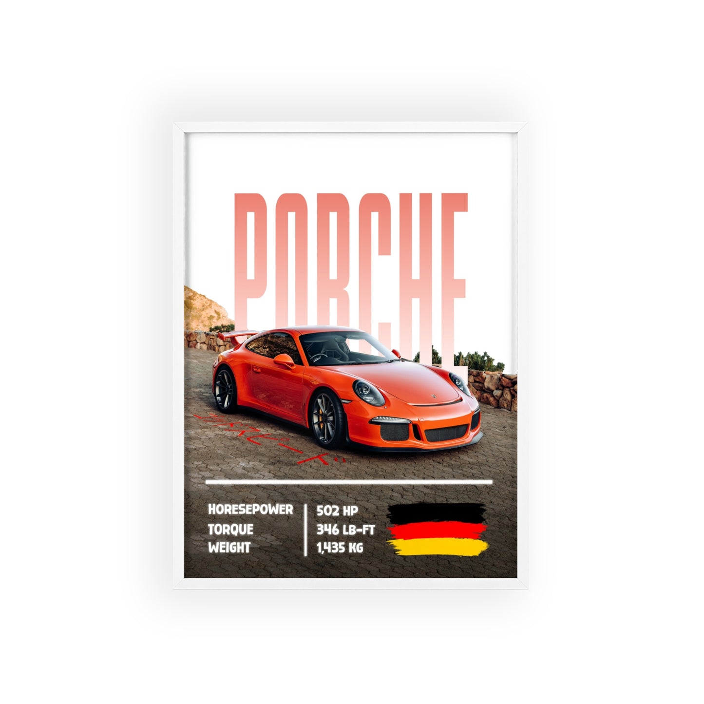 Porche 911 Gt3 Poster Decoration