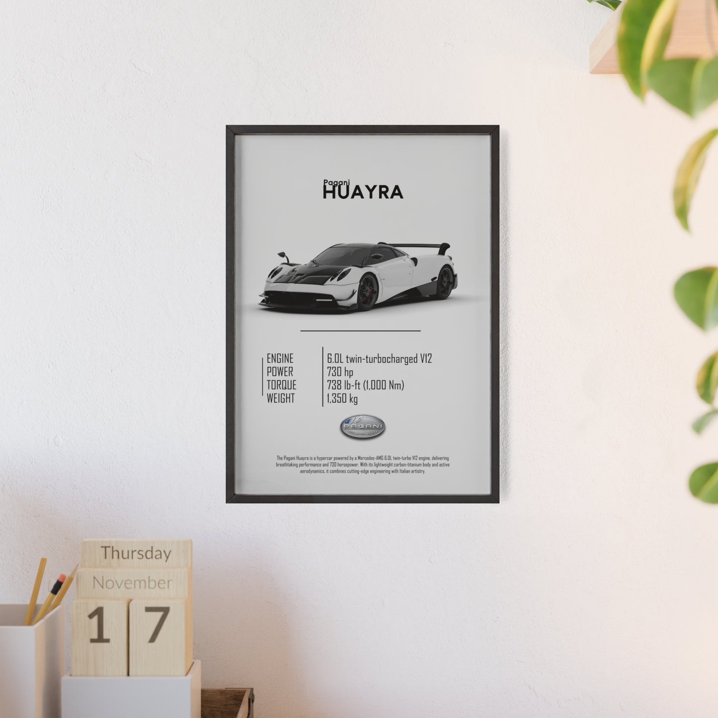 Pagani Huayra Poster