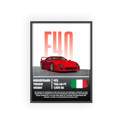 Ferrari F40 Poster Decoration