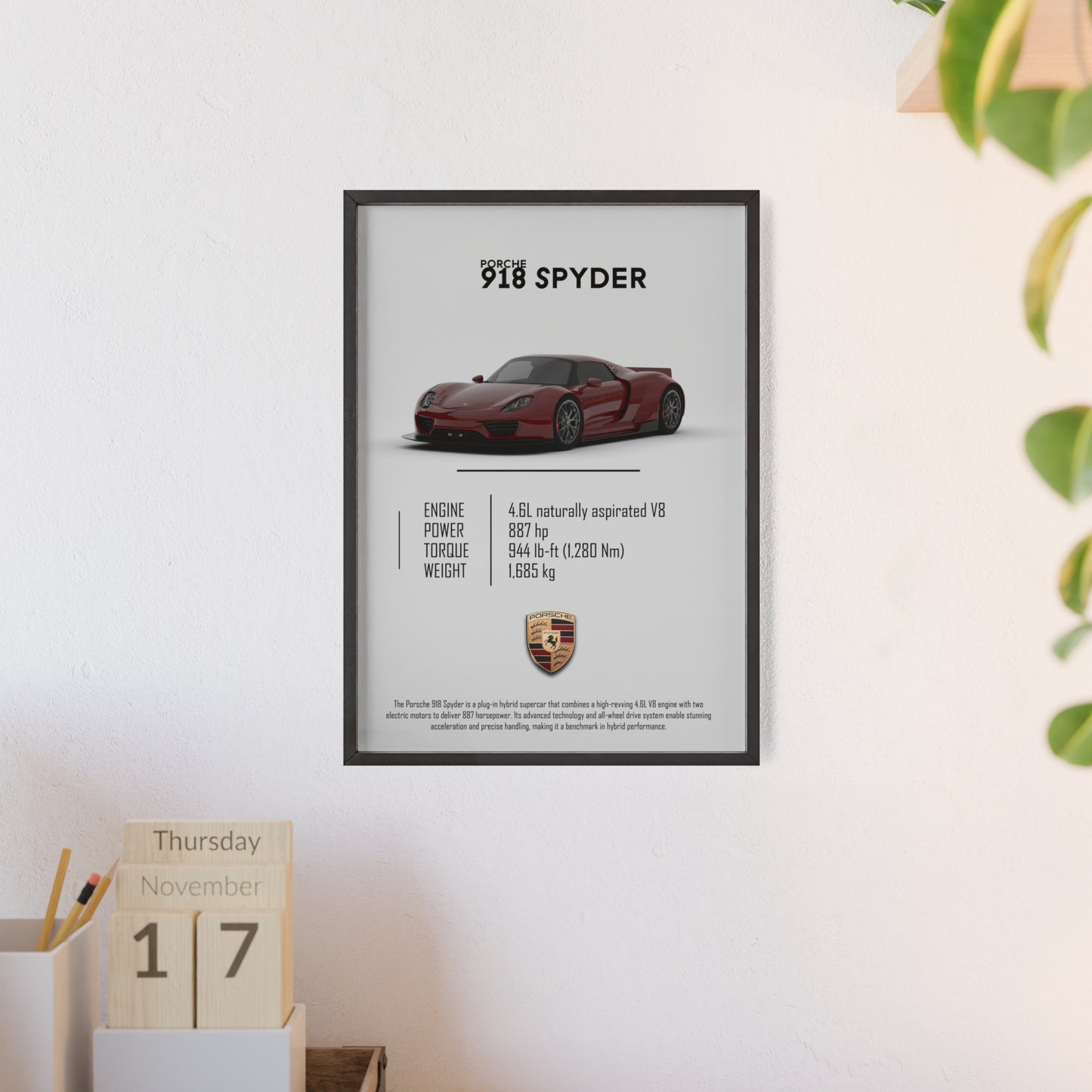 Porche 918 spyder poster