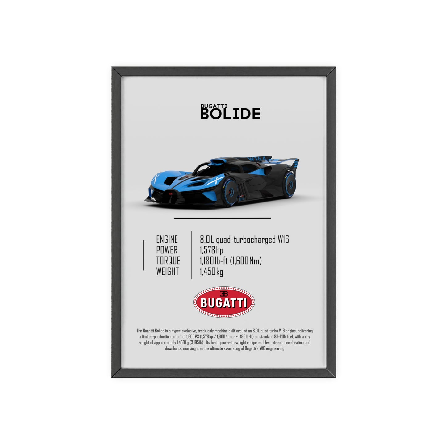 Bugatti Bolide poster