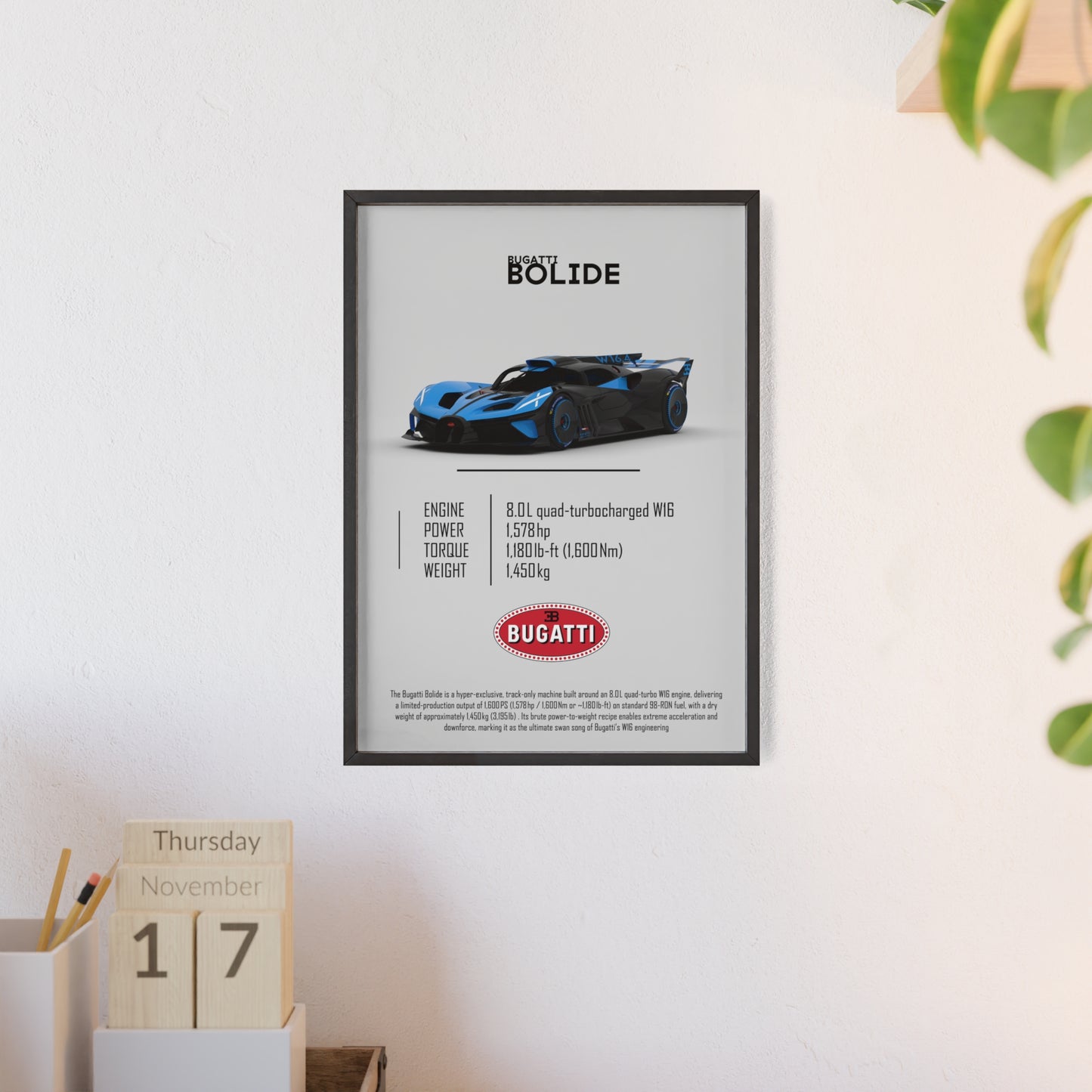 Bugatti Bolide poster