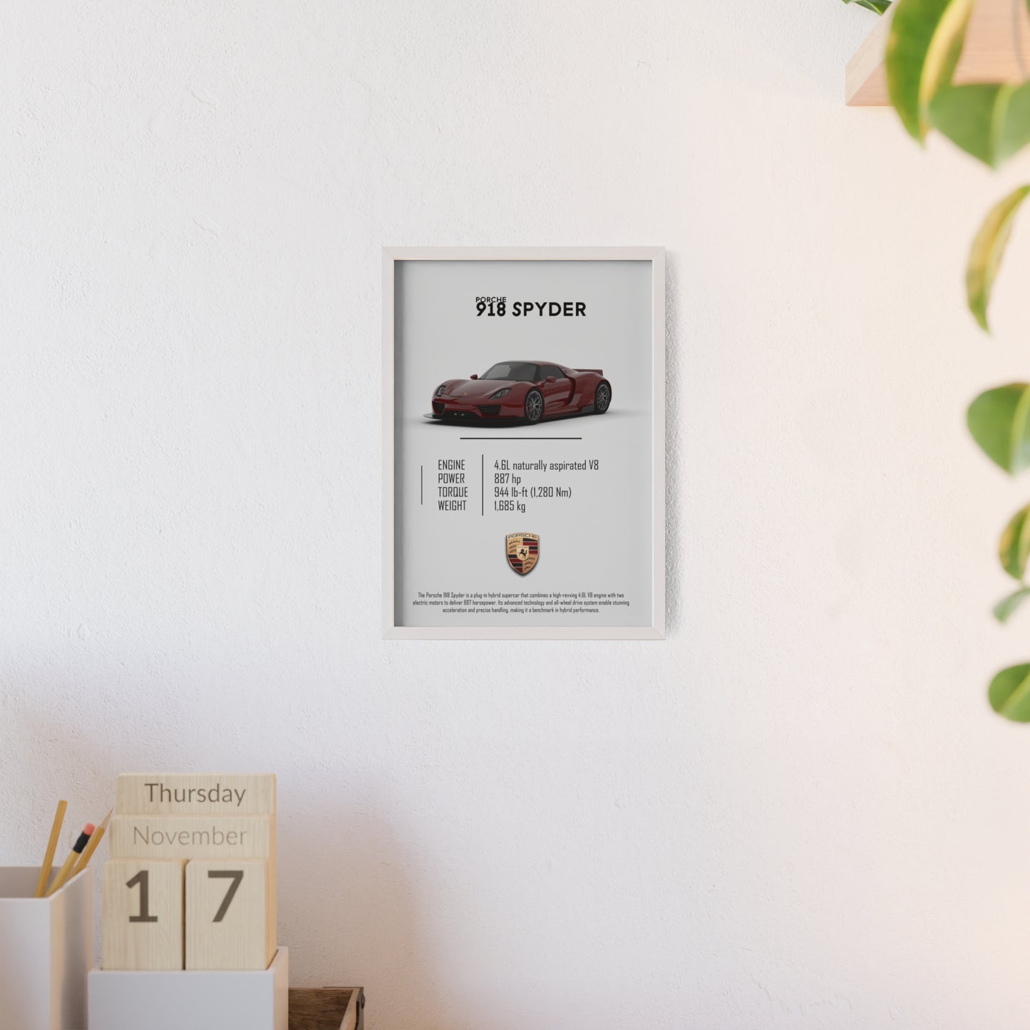 Porche 918 spyder poster