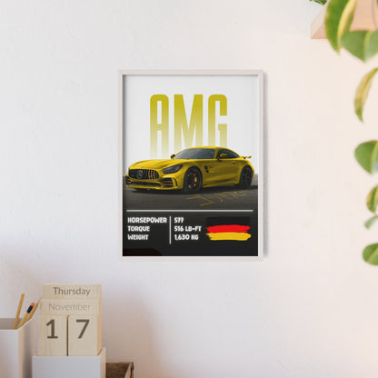 Mercedes AMG GTR Poster Decoration