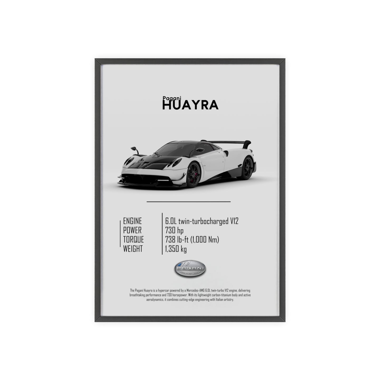 Pagani Huayra Poster