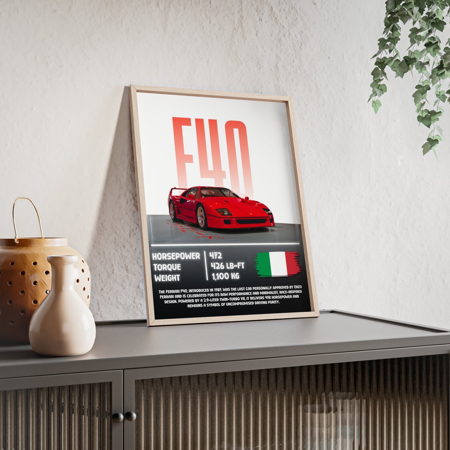 Ferrari F40 Poster Decoration