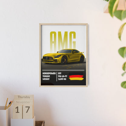 Mercedes AMG GTR Poster Decoration