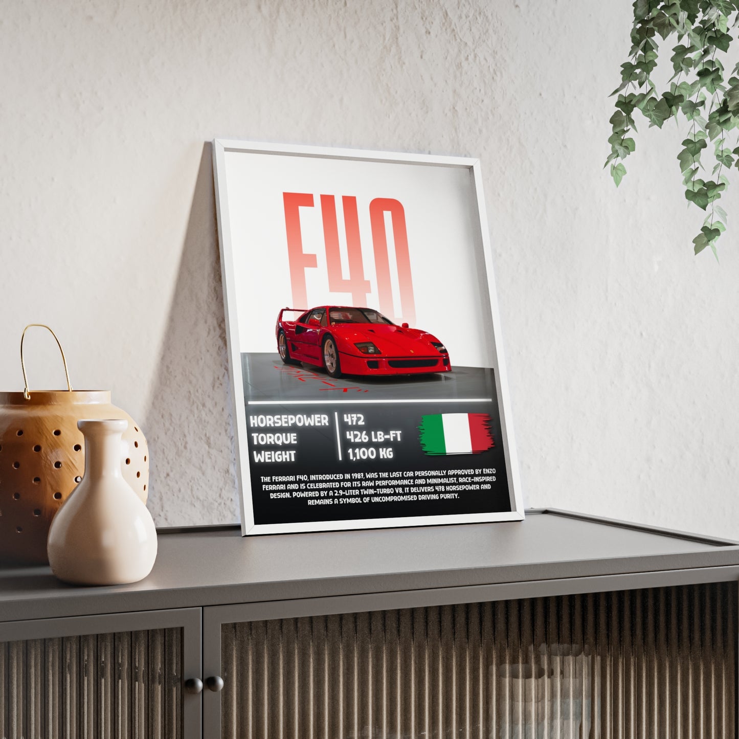 Ferrari F40 Poster Decoration