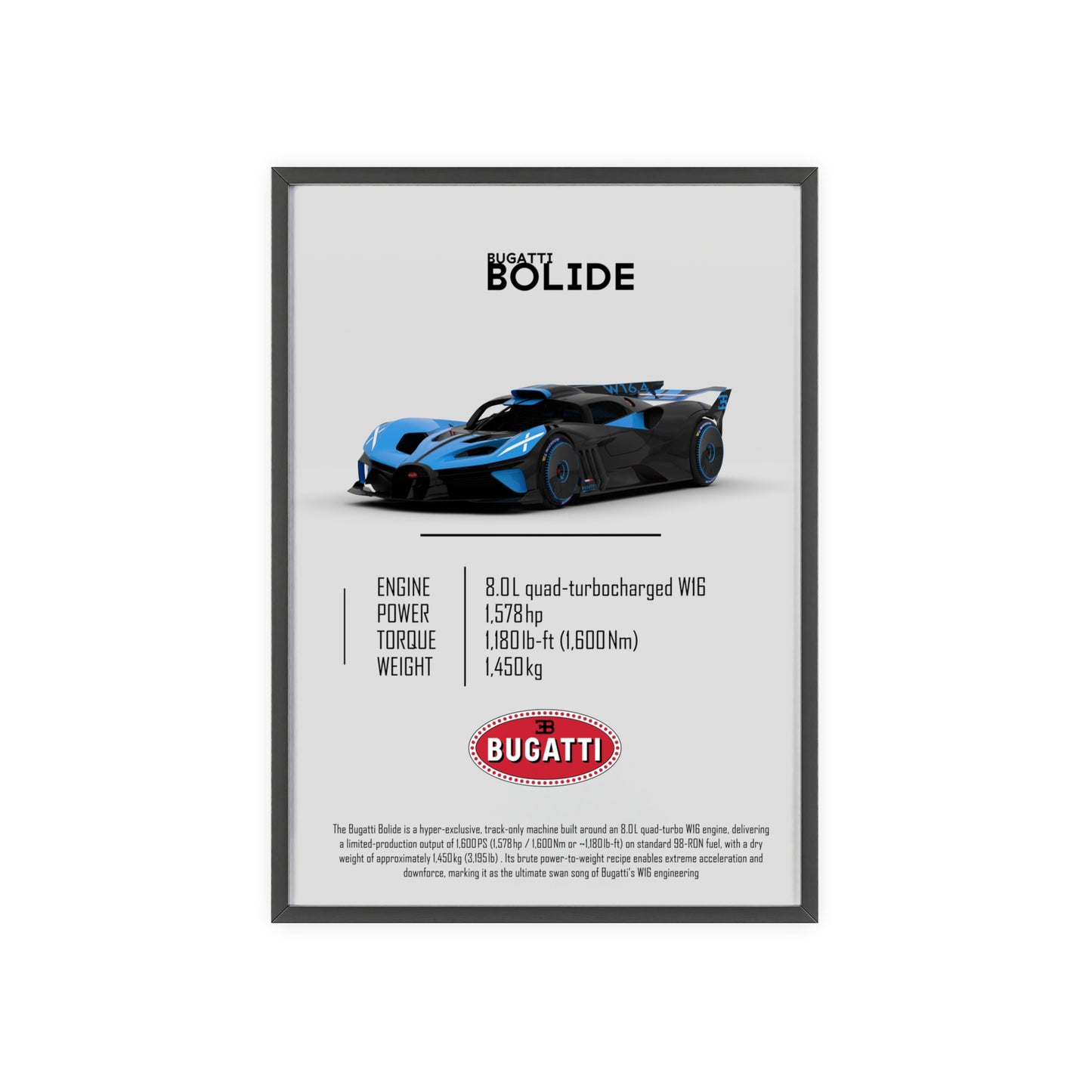 Bugatti Bolide poster