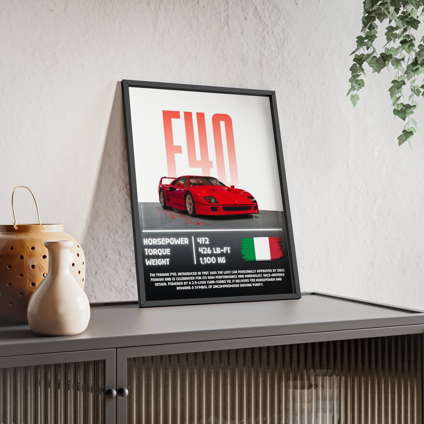 Ferrari F40 Poster Decoration