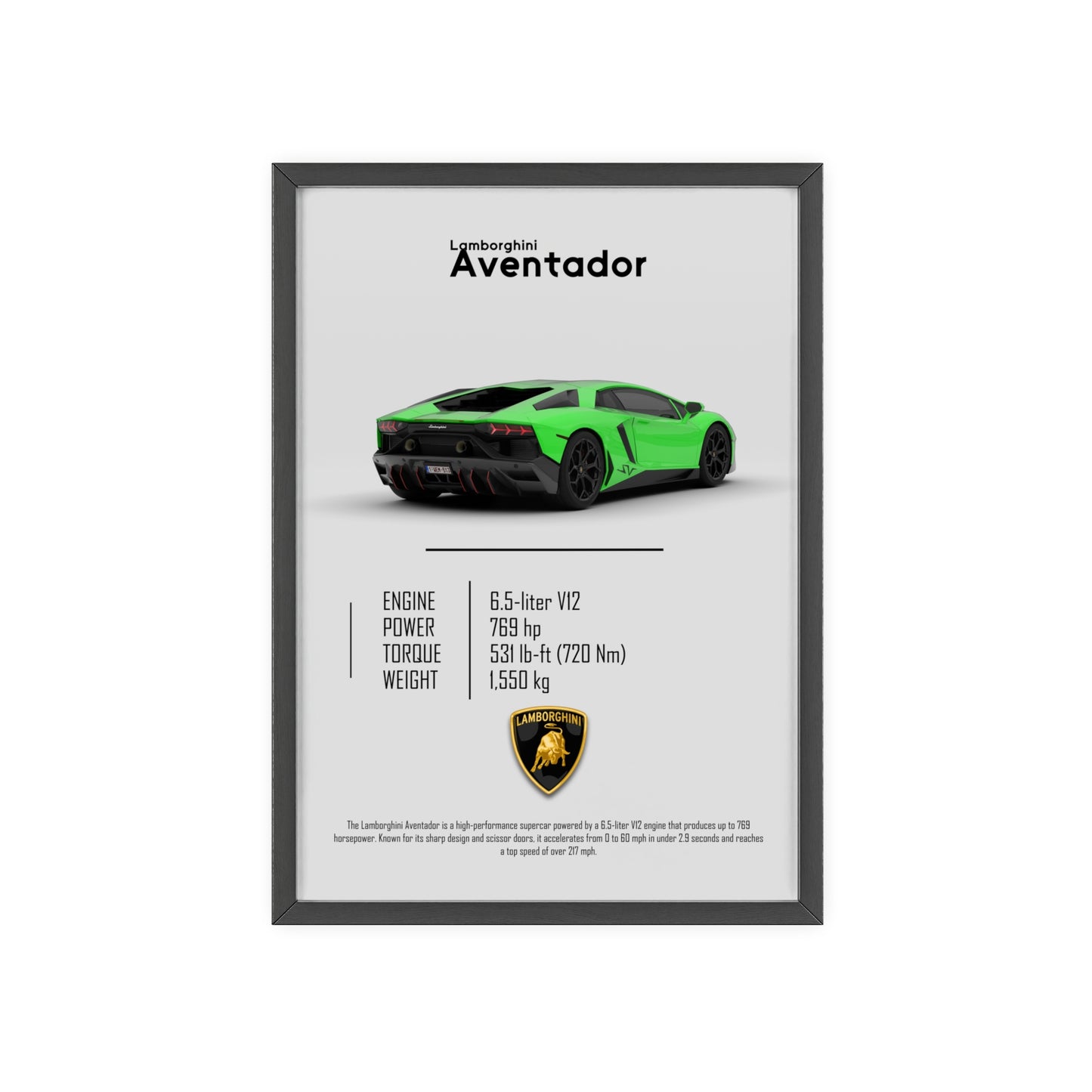 Lamborghini Aventador Poster