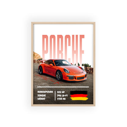 Porche 911 Gt3 Poster Decoration