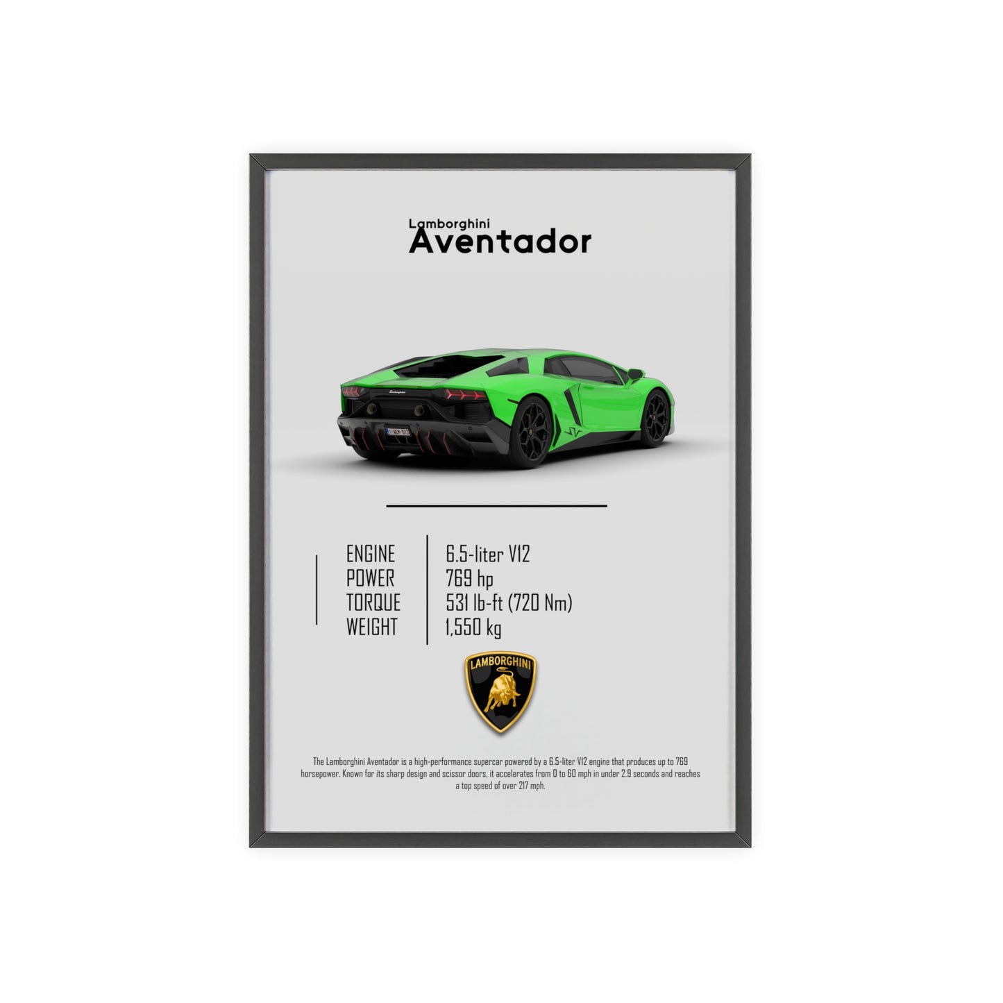 Lamborghini Aventador Poster