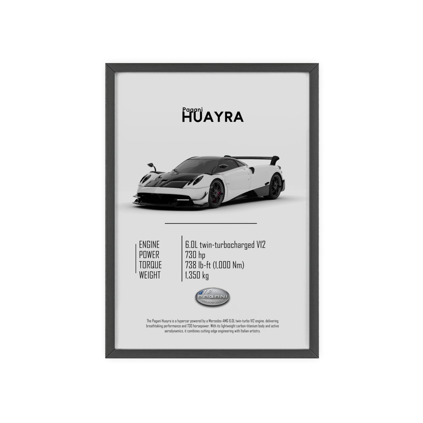 Pagani Huayra Poster