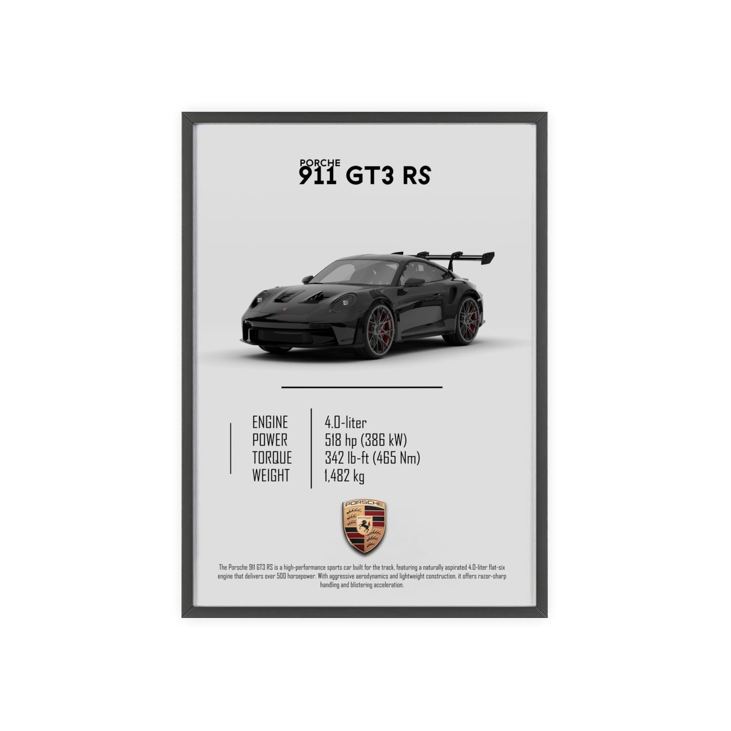 Porche 911 GT3 RS Poster