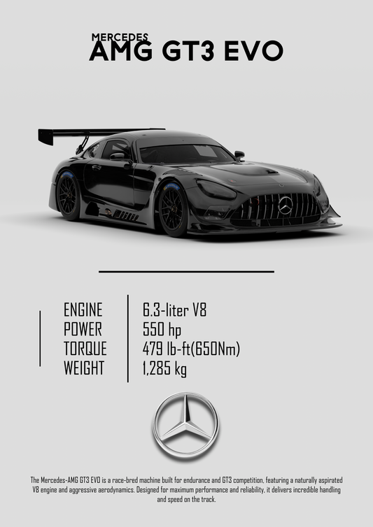 Mecedes AMG GT3 EVO Poster